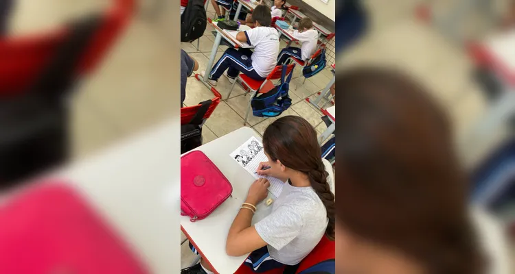 Veja os registros do trabalho em sala de aula.