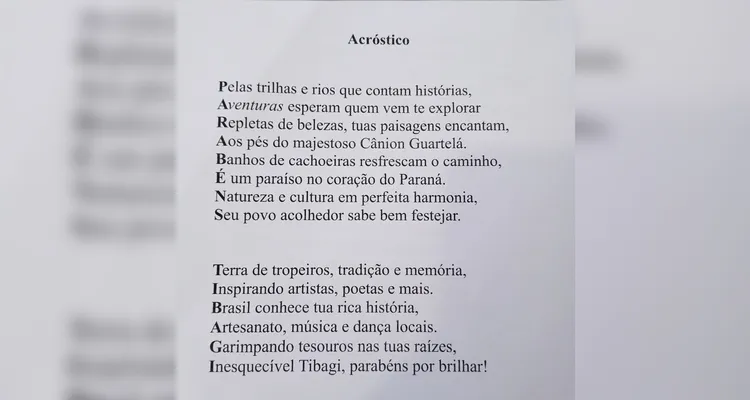 Ações diversificadas comemoram os 153 anos de Tibagi