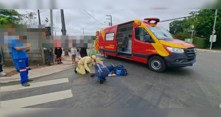 Homem fica ferido após ser atropelado na 'Carlos Cavalcanti' em PG