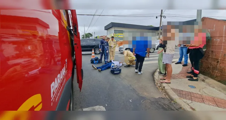 Homem fica ferido após ser atropelado na 'Carlos Cavalcanti' em PG