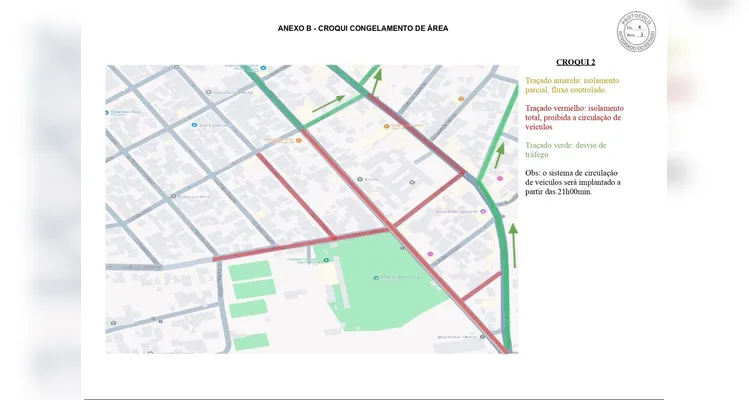 Já às 18h30, as ruas serão bloqueadas. A circulação normal volta a funcionar às 21h |