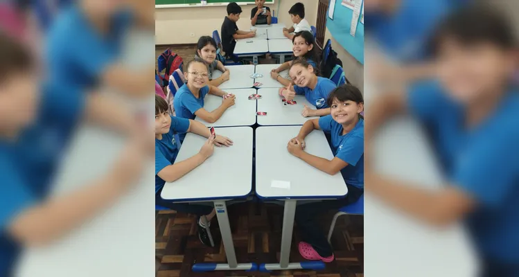 Além das atividades diárias, os alunos participaram de práticas e jogos envolventes que demonstraram como a Matemática está presente em diversas situações.