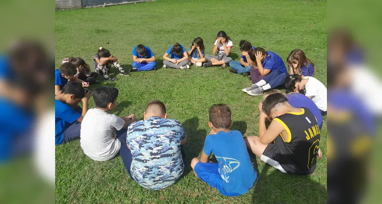 Por fim, a turma realizou um momento descontraído ao ar livre.