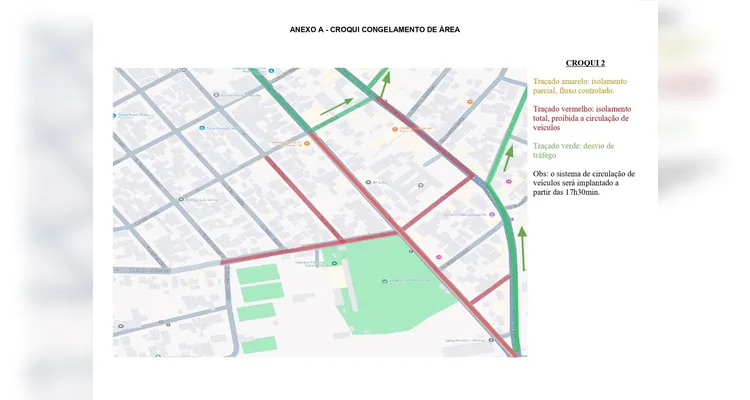 A circulação total de veículos irá retomar a partir das 17h30