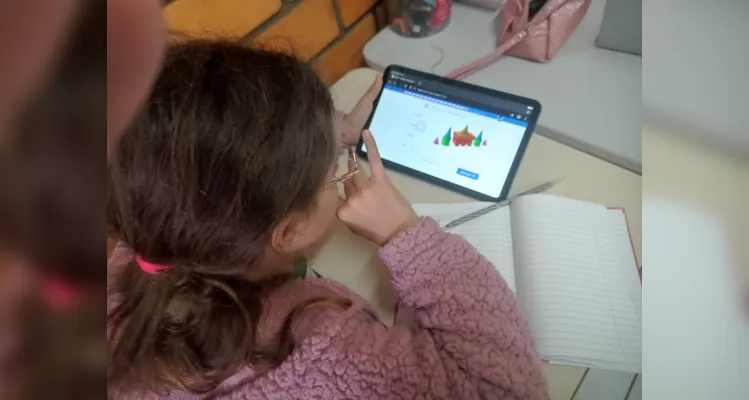 Tecnologia foi grande aliada em sala de aula.