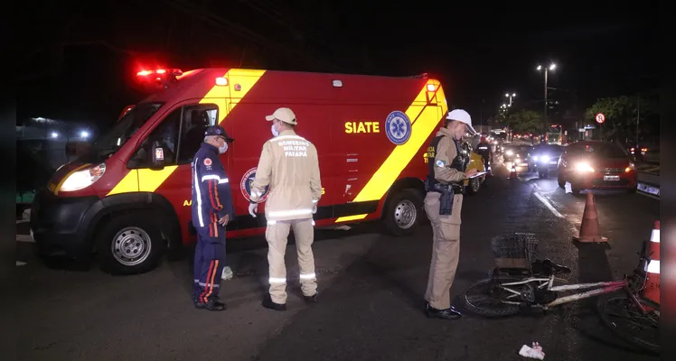 Ciclista é entubado após grave acidente na ‘Taunay’ em PG