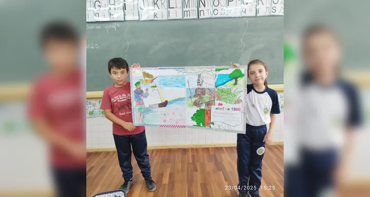 Trabalho dinâmico e com ações dos alunos permitiram viagem pelo presente e passado.