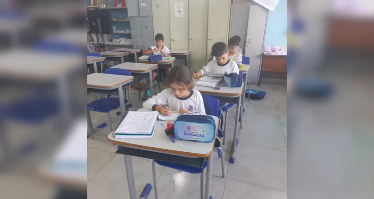 Confira os registros da dinâmica dos educandos em sala de aula.