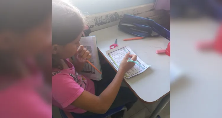Confira os registros da dinâmica dos educandos em sala de aula.