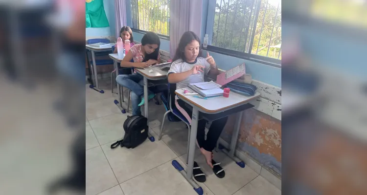 Confira os registros da dinâmica dos educandos em sala de aula.