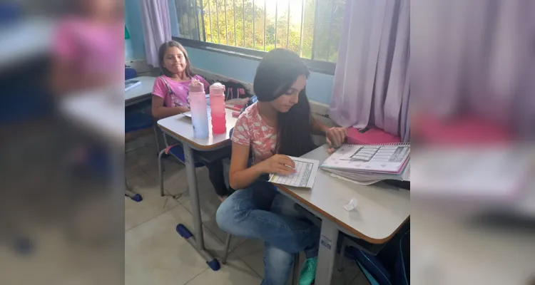 Confira os registros da dinâmica dos educandos em sala de aula.