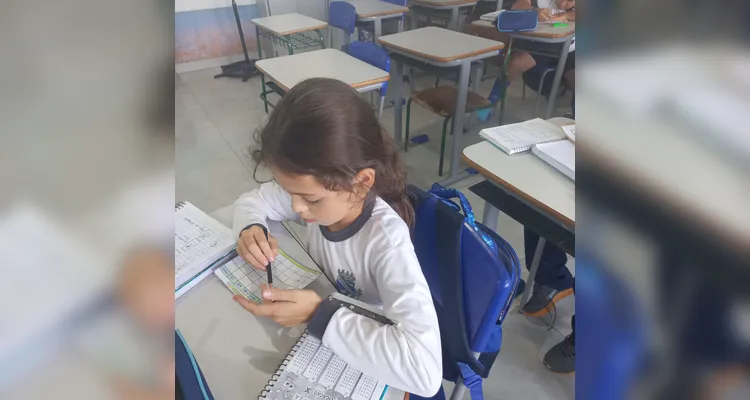 Confira os registros da dinâmica dos educandos em sala de aula.