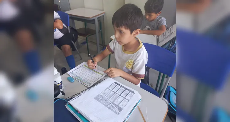 Confira os registros da dinâmica dos educandos em sala de aula.