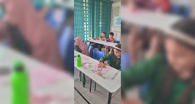Educandos foram protagonistas de todo o processo em sala de aula.