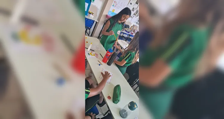 Educandos foram protagonistas de todo o processo em sala de aula.