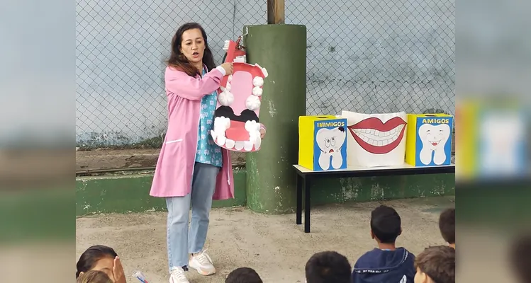 Educandos puderam aprender, de maneira lúdica e prática, questões envolvendo tema de saúde.