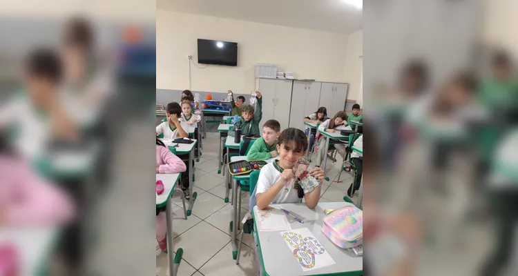 Veja alguns registros do trabalho em sala de aula.