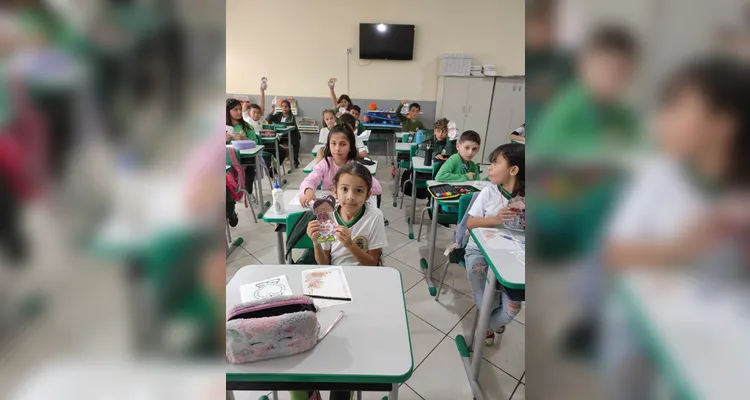 Veja alguns registros do trabalho em sala de aula.