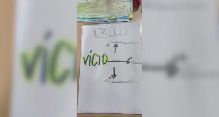 Confira a série de registros dos educandos no amplo trabalho.
