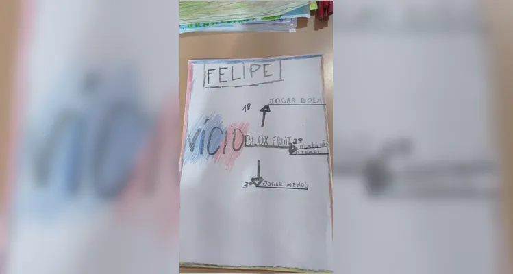 Confira a série de registros dos educandos no amplo trabalho.