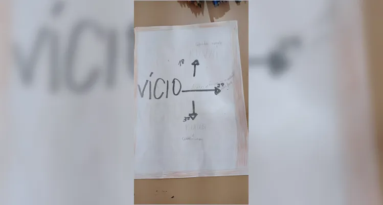 Confira a série de registros dos educandos no amplo trabalho.