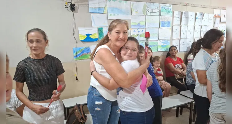 Confira a série de registros dos educandos no amplo trabalho.