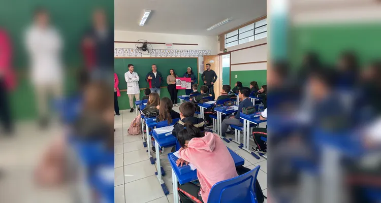 Confira os registros do encontro em sala de aula.