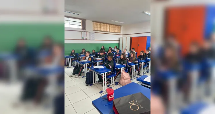 Confira os registros do encontro em sala de aula.