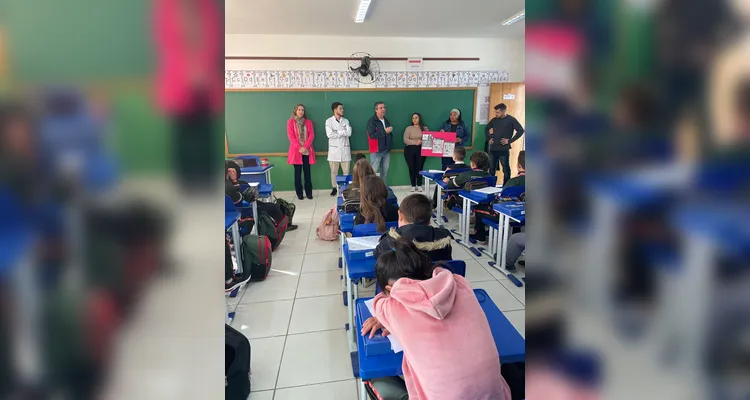 Confira os registros do encontro em sala de aula.
