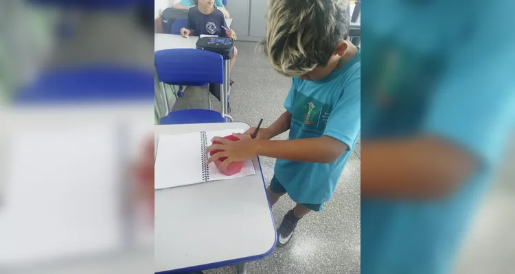 Veja os registros da dinâmica em sala de aula.
