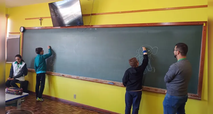 Veja os registros da dinâmica em sala de aula.
