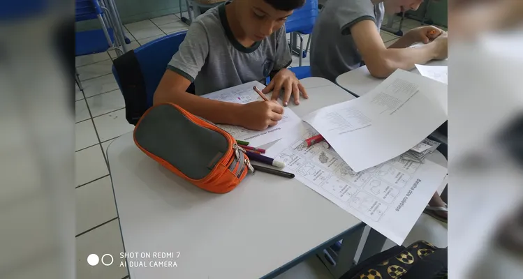Veja os registros da dinâmica que divertiu e ensinou os educandos.