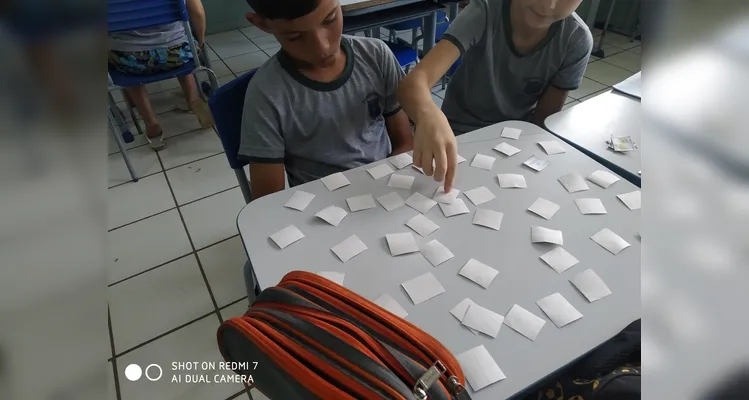 Veja os registros da dinâmica que divertiu e ensinou os educandos.