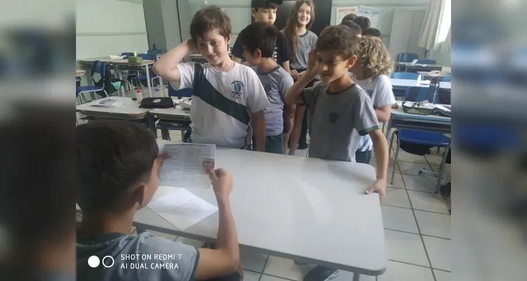 Veja os registros da dinâmica que divertiu e ensinou os educandos.