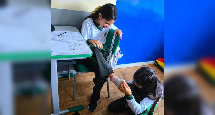 Confira como foi o trabalho dinâmico dos estudantes em sala de aula.
