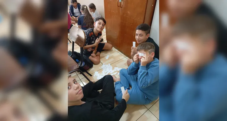Veja os registros de como os educandos puderam desenvolver trabalhos com a proposta.
