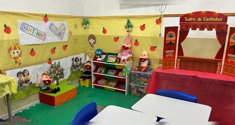 Espaço traz dinamismo à leitura dos educandos.