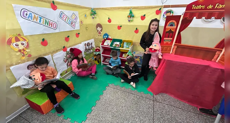 Espaço traz dinamismo à leitura dos educandos.