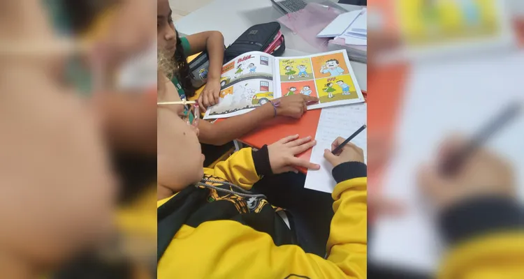 Confira a série de registros do amplo trabalho em sala de aula.