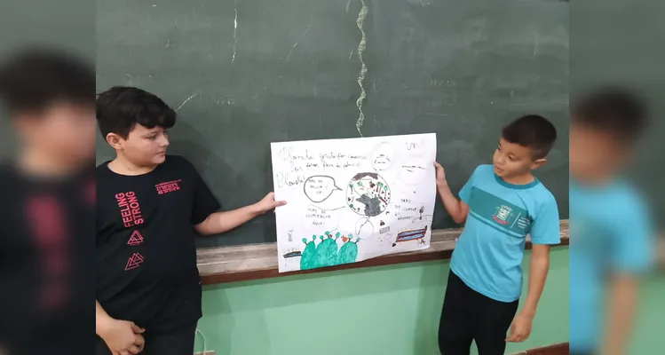 Confira os registros do trabalho ambiental em sala de aula.