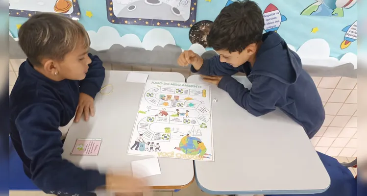 Trabalho contou com diversificados momentos em sala de aula, convergindo para práticas ambientais.