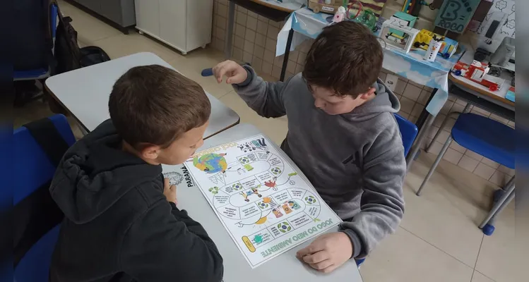 Trabalho contou com diversificados momentos em sala de aula, convergindo para práticas ambientais.