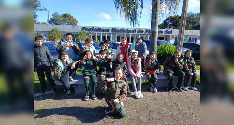 Educandos tiveram momentos especiais na Prefeitura Municipal.