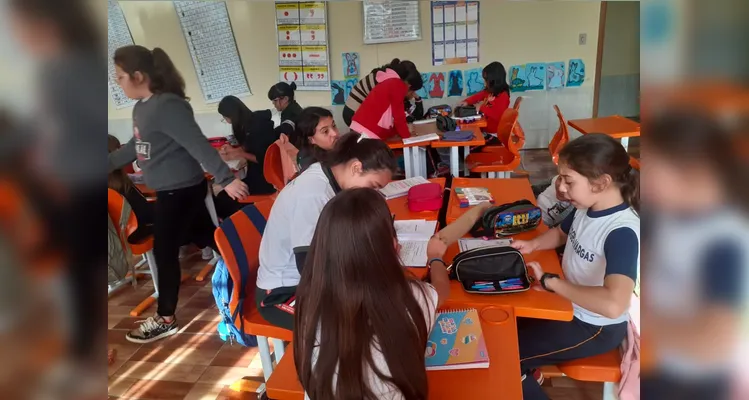 Confira os registros do trabalho em sala de aula.