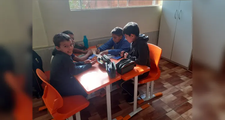 Confira os registros do trabalho em sala de aula.