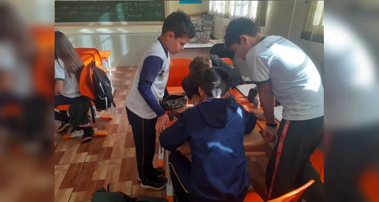 Confira os registros do trabalho em sala de aula.