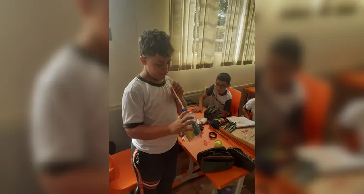 Confira os registros do trabalho em sala de aula.