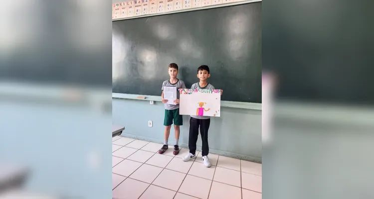Produções ajudaram alunos a fixarem conteúdos linguísticos.