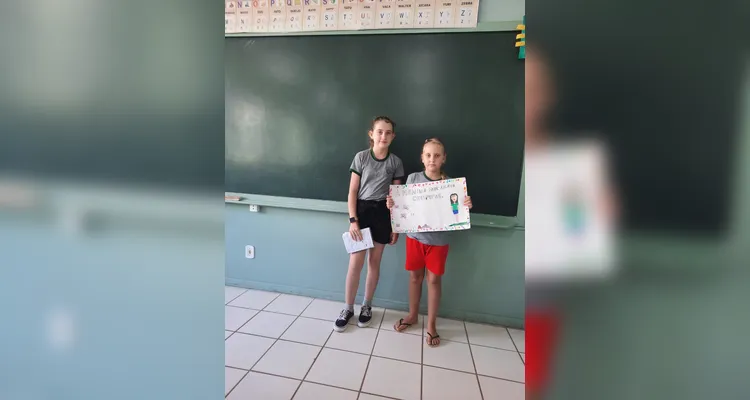 Produções ajudaram alunos a fixarem conteúdos linguísticos.