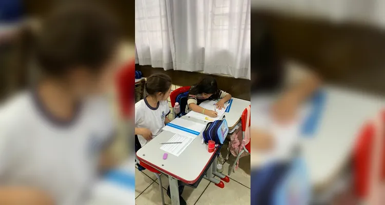 Confira os registros do trabalho em sala de aula.